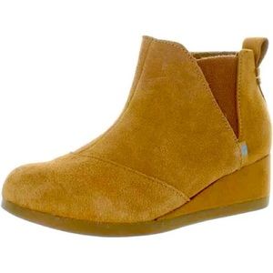 TOMS Kelsey Girls' Suede Wedge Ankle Boots